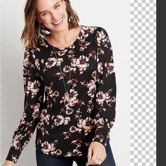 SMALL Cozy Floral Long Lantern Sleeve - Picture 12 of 14